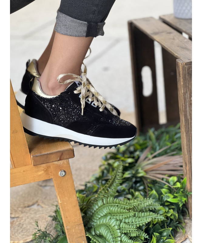 Semerdjian - Sneakers noires à paillettes